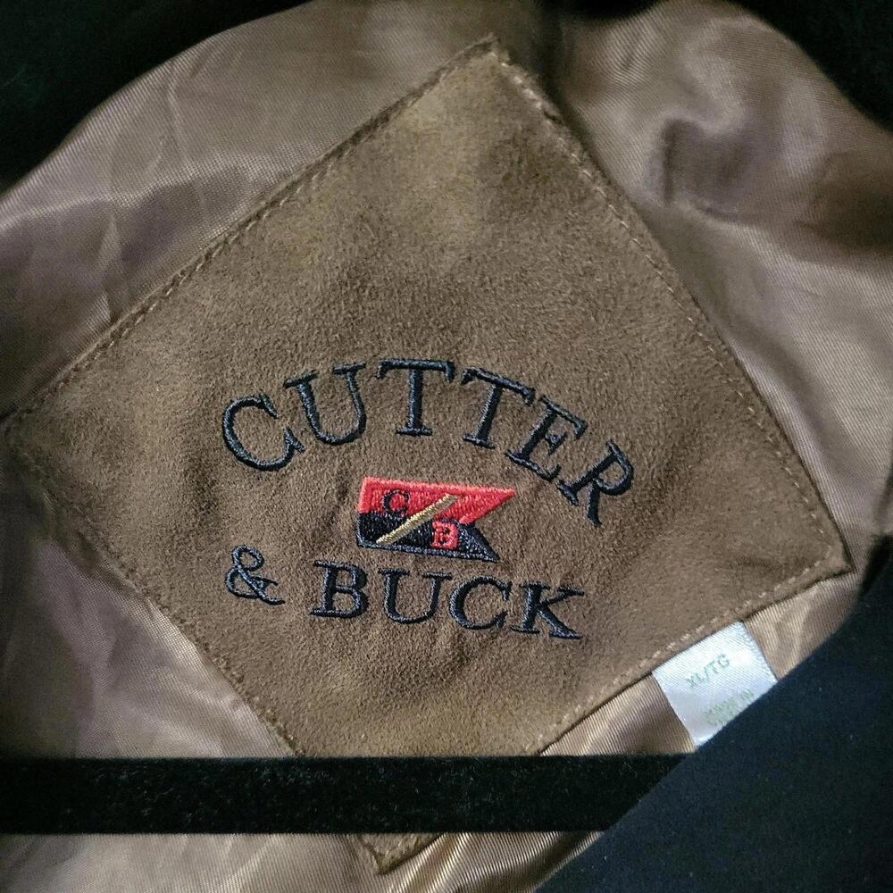 Cutter & Buck Men’s XL Brown Suede Microfiber Bomber Jacket Zip Up Classic - Picture 3 of 5